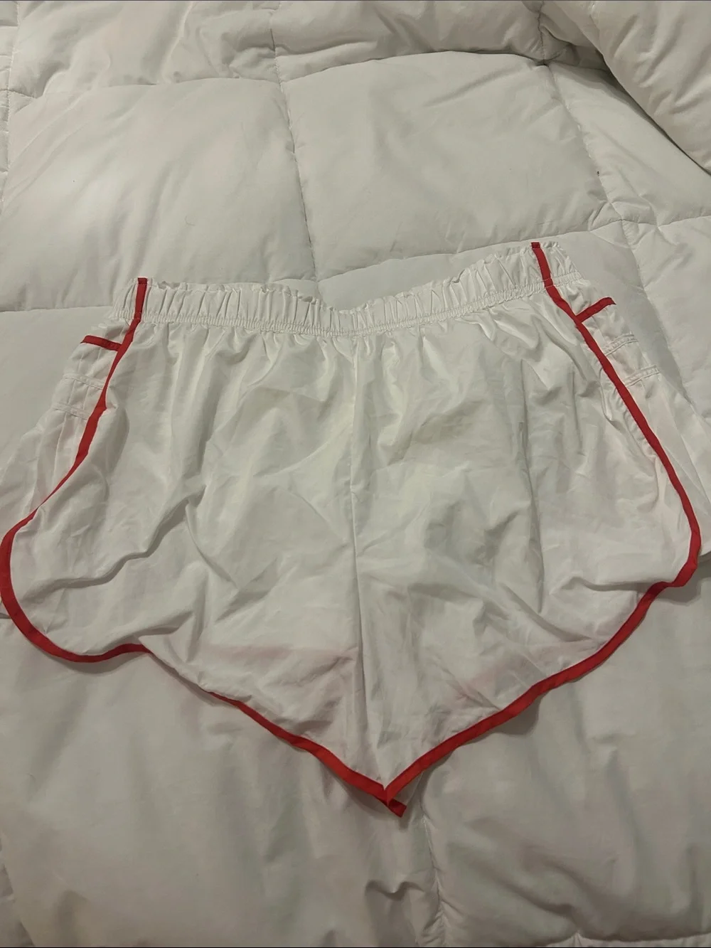 Free people White Athletic Shorts with Red Trim
